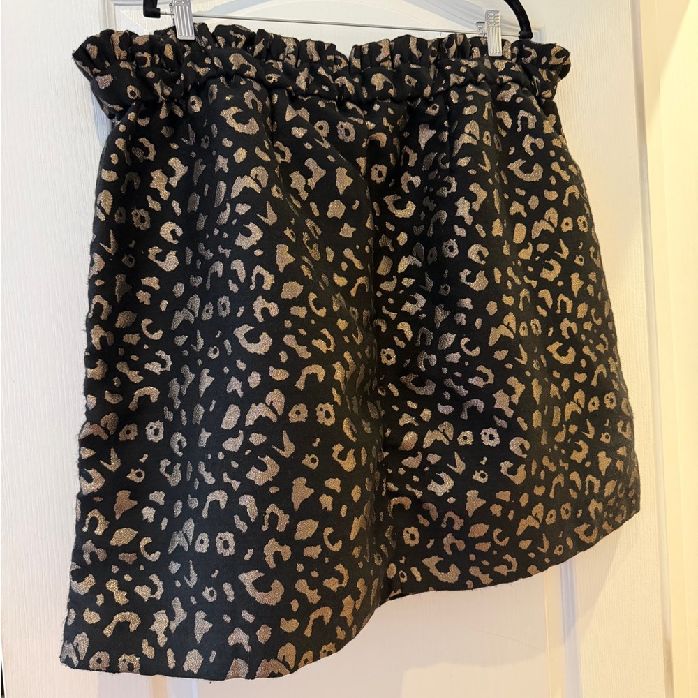 Eloquii Brocade Leopard Print Skirt with Pockets